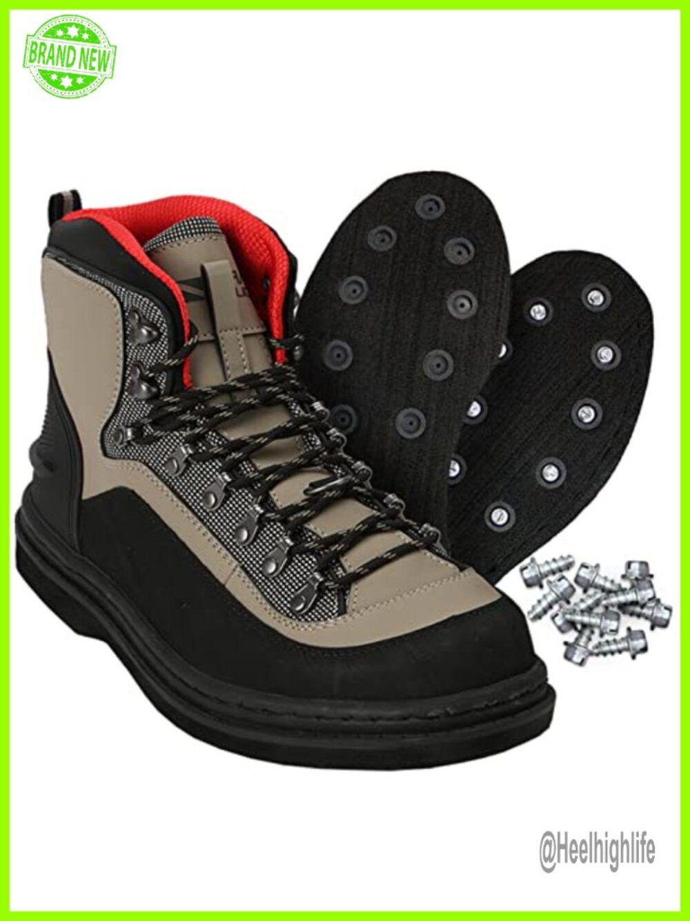 Paramount Outdoors Slate Cleated Wading Boot Rubber Bottom Metal Studs